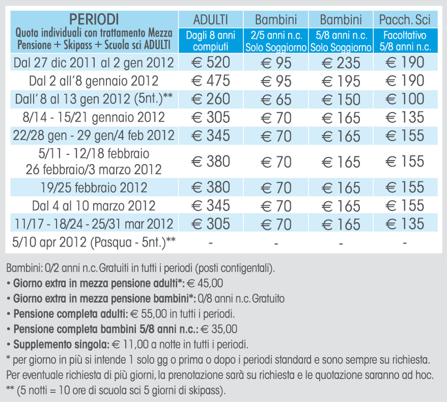 prezzi albergo vescovi prezzi albergo vescovi