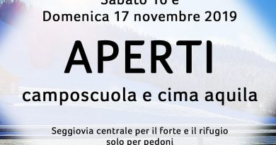 Piste da sci aperte Altopiano di Asiago Novembre 2019 Piste da sci aperte Altopiano di Asiago Novembre 2019